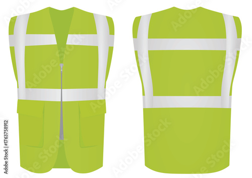 Green safety vest. vector illustration	
