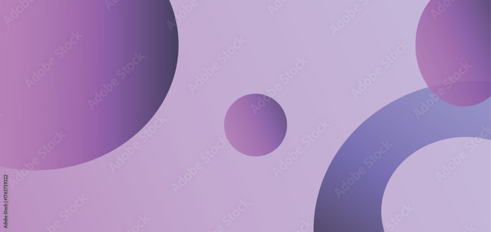 Obraz premium Abstract purple overlapping circles design