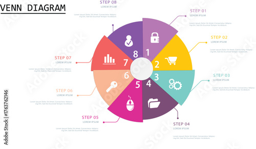 Venn diagram infographic template