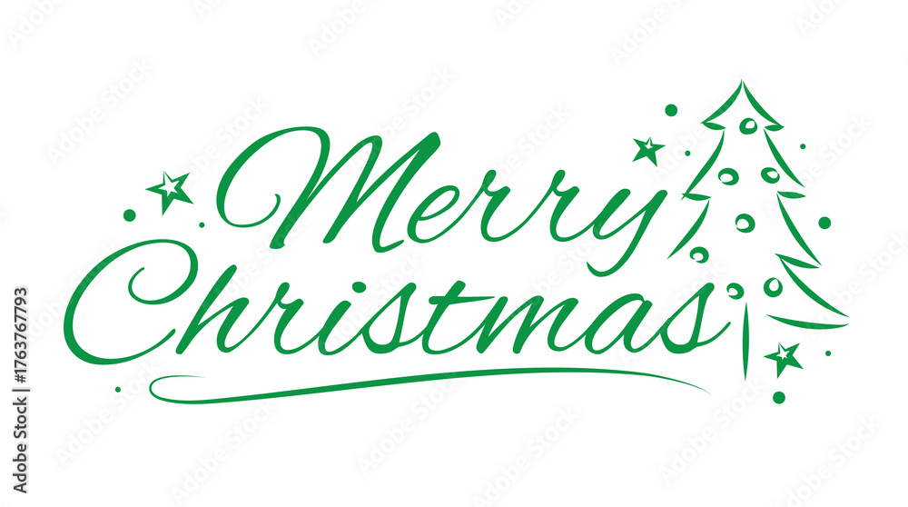 Naklejka premium Text Christmas Blessings hand written calligraphy lettering. handmade vector illustration. Fun brush ink typography for photo overlays, t-shirt print, flyer, poster design