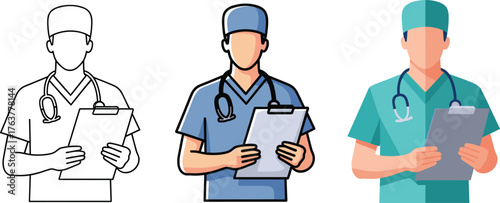 Doctor holding clipboard