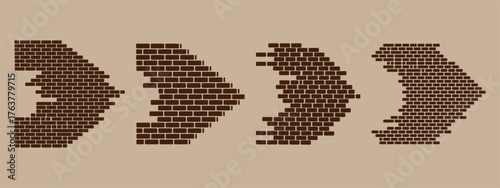 Brick Arrows Evolution Construction Direction and Transformation