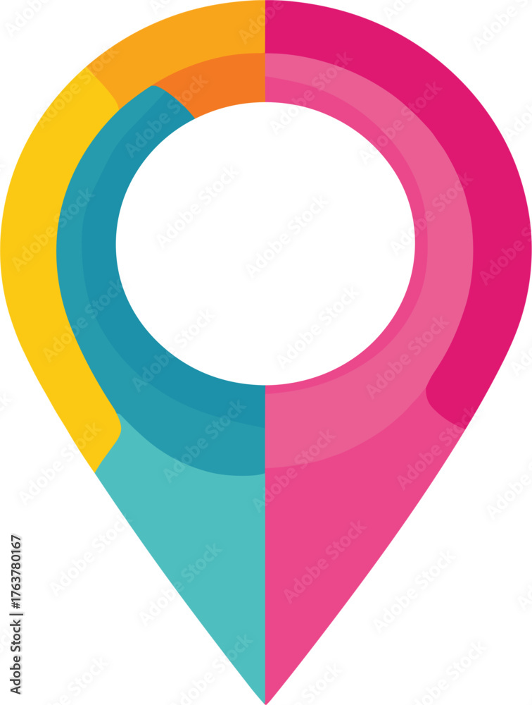 Obraz premium Map Marker Vector Icon on White Background