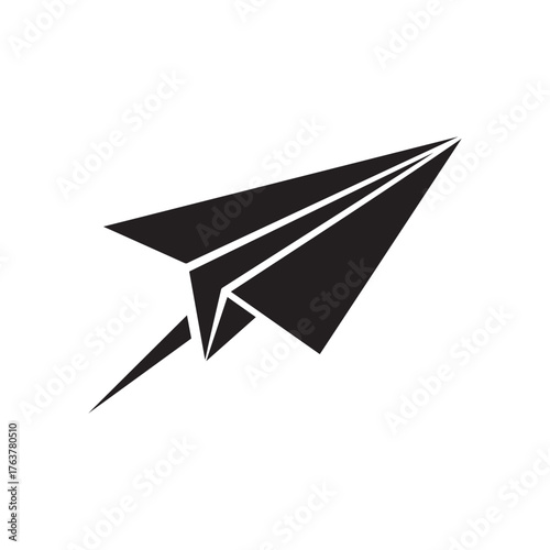 Vector art of paper airplane flying