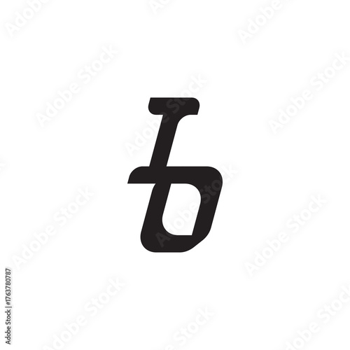 Monogram Simple Design Initial Bold Logo Alphabet Unique minimalist overlaping IO