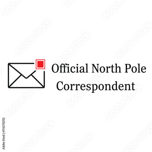 Official north pole correspondent typography christmas t shirt design festive letter graphic
