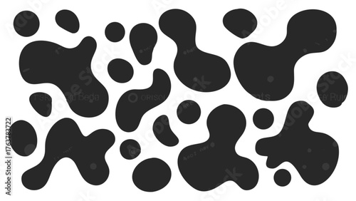 Trendy black spots design element great for modern abstract backgrounds and creative graphic projects