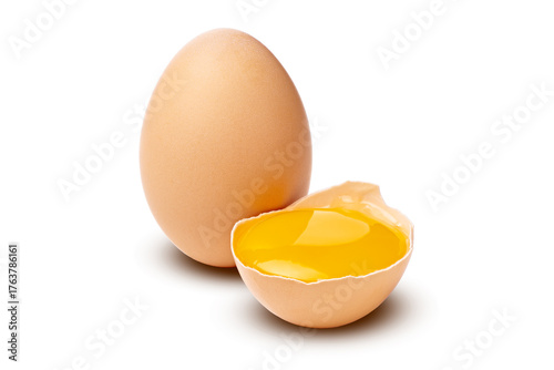 Fresh Egg with Yolk and Shell, Perfect for Various Culinary Uses and Creative Recipes