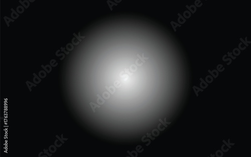 Abstract glowing oval shape with soft light and dark background
