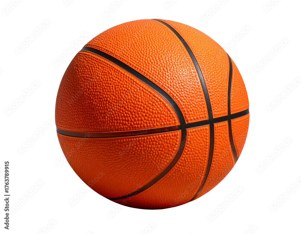 Fototapeta premium Realistic Basketball on Court Surface