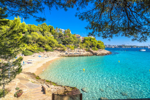 Island of Mallorca, Cala Contesa beach near Palma de Mallorca scenic view