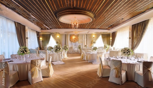 elegant wedding banquet hall interior
