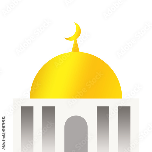 golden dome of the mosque