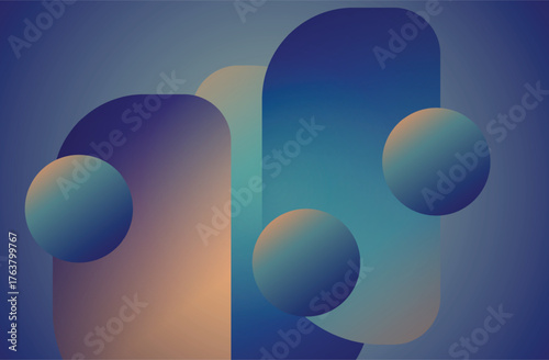 Abstract geometric background features vibrant colors backdrop background for banner, poster, ads, covering and wallpaper design