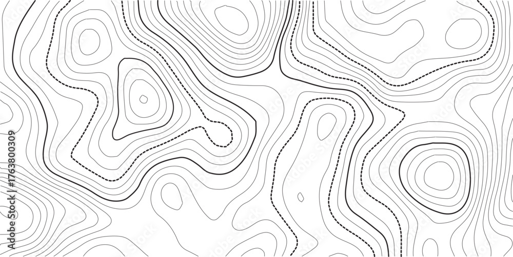Fototapeta premium Topographic map background concept. Topo contour map. Rendering abstract illustration Vactor