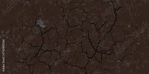 Distressed background in black and white texture with dots, spots, scratches and lines. Abstract vector illustration