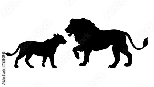 Lion silhouette vector 