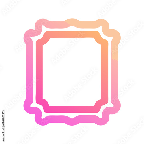 Antique gold ornate baroque picture frame isolated on white background