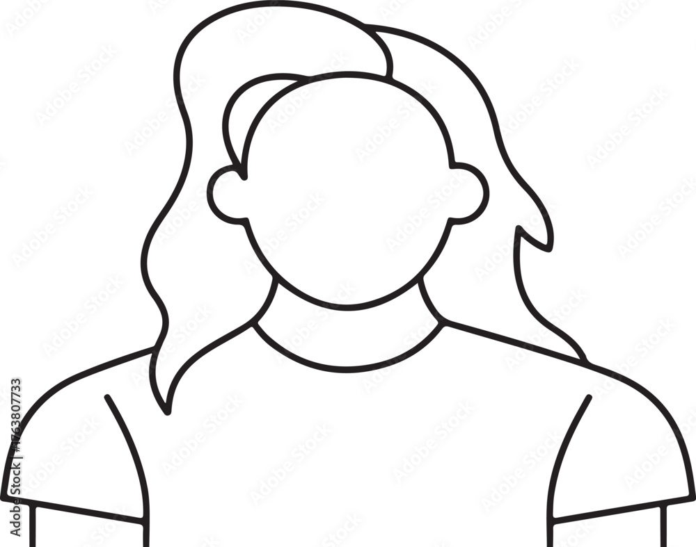 custom made wallpaper toronto digitalFaceless woman illustration featuring simple line art in modern style showcasing diversity and inclusion representing various backgrounds and cultures for generic representation