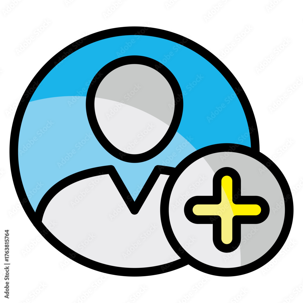 Fototapeta premium User Add Icon Element For Design