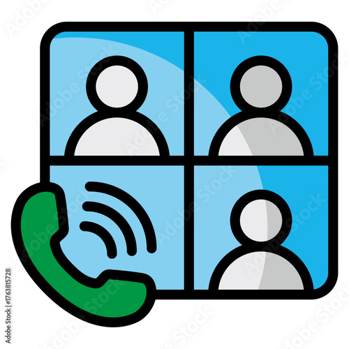 Conference Call  Icon Element For Design
