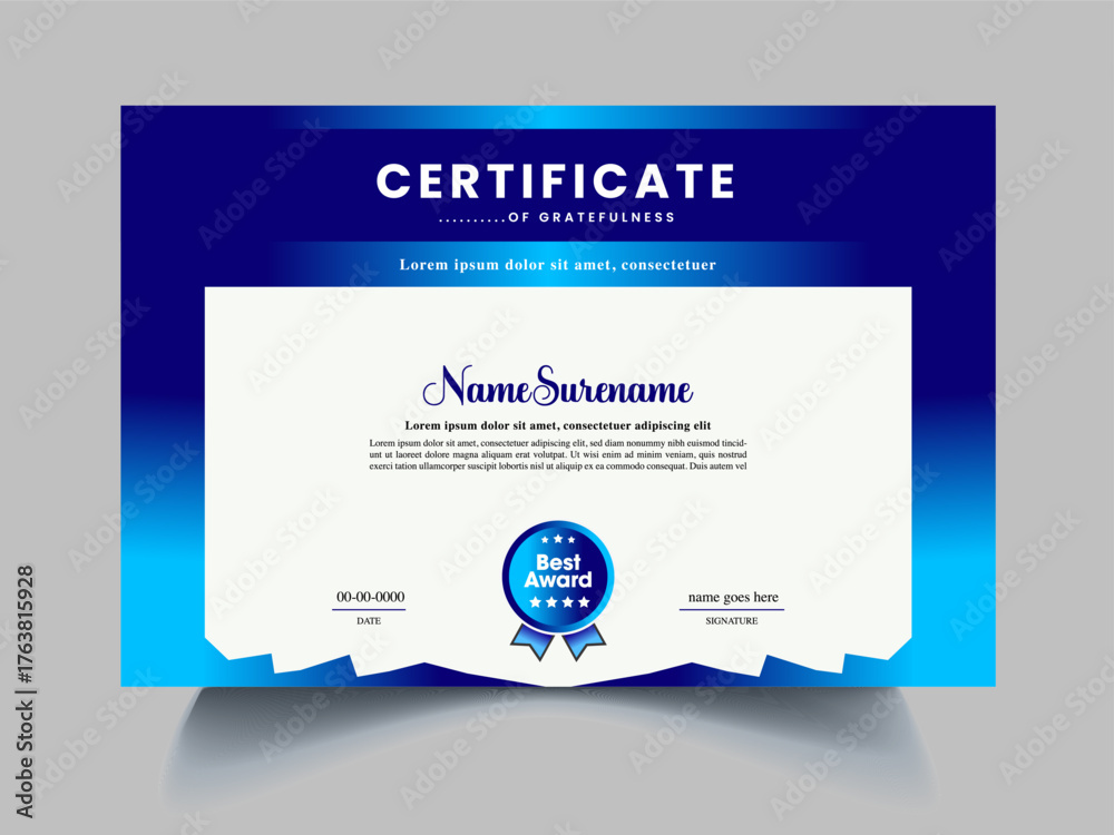 Obraz premium modern new certificate design template