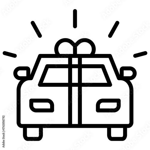 New Car Outline Icon