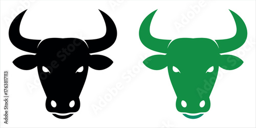 Dynamic Bull Silhouette on Checkered Background Vector Illustration. Ideal for Sports Teams, Financial Markets, and Rustic Farmhouse Designs.