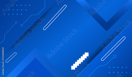 Abstract gradient geometric square shapes on illustration background.
