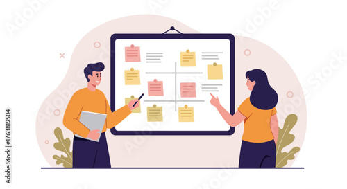 Teamwork collaboration and planning concept with creative people