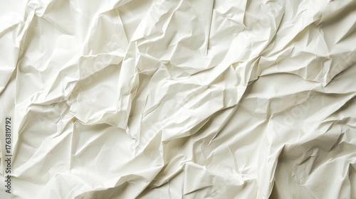 This image displays a close-up of crumpled white paper, showcasing its texture and depth in a creative and isolated manner.