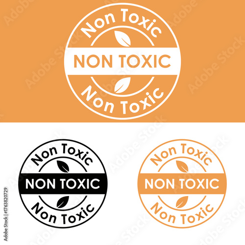 Non toxic product label design for safe materials Vector