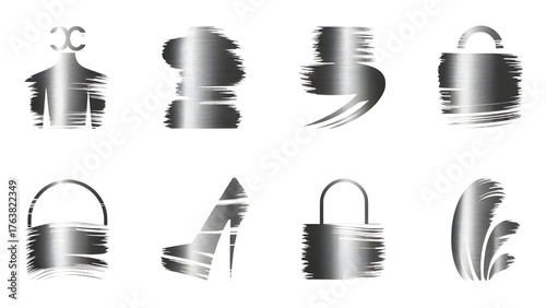 set of black and white headphones