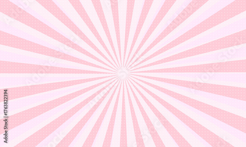 Pink ice cream and candy swirl background, lollipop vortex patterns intermixed with strawberry and circus elements. Retro spiral design. vector illustration