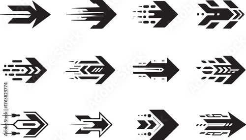 
Arrow icon set, arrow vector collection, simple arrows isolated on white background, vector illustration 
