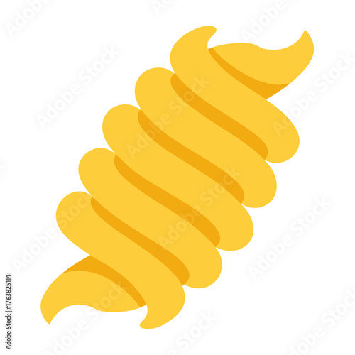 Vector of fusilli on white background