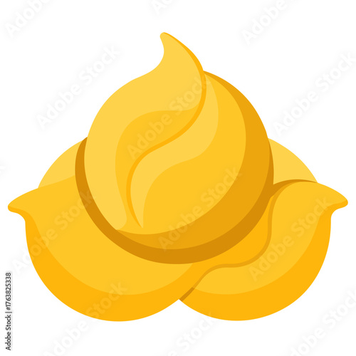 Vector of tortellini on white background