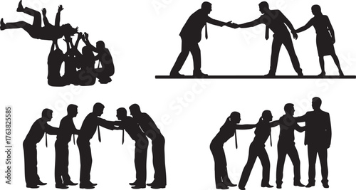 Business Trust Building Exercise Silhouettes