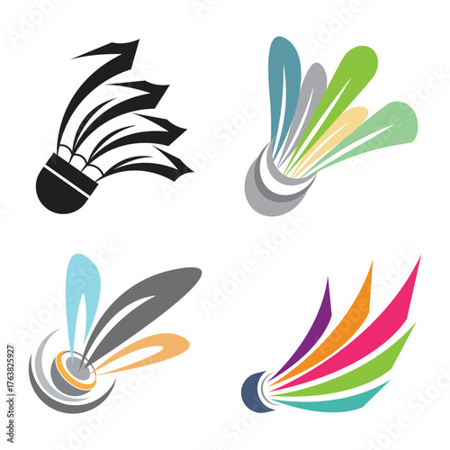 Badminton racket logo
