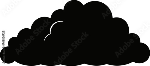 Grape Cluster Black Silhouette Vector