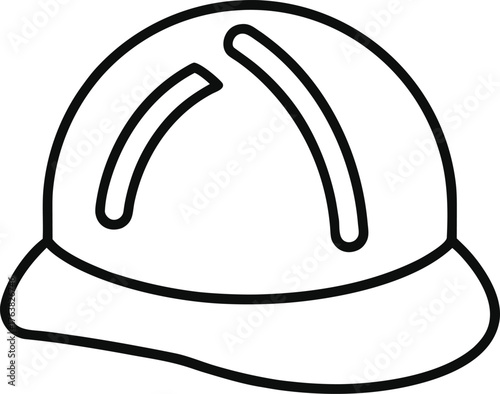 construction hard hat outline illustration