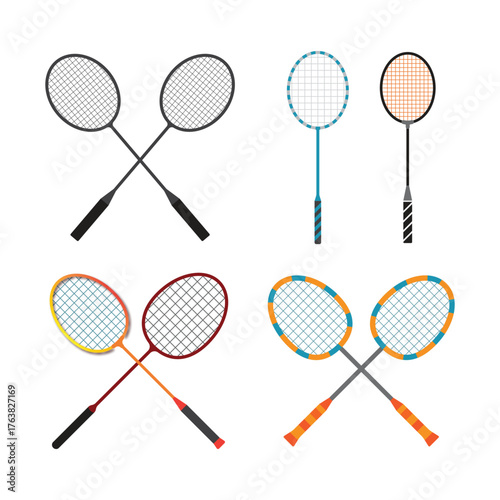 Badminton racket logo