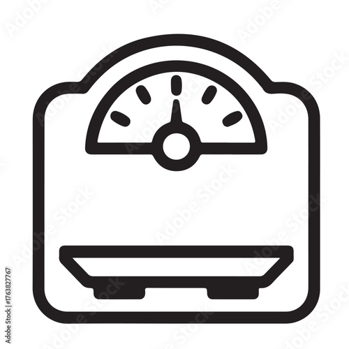 Vector art of bathroom scale icon