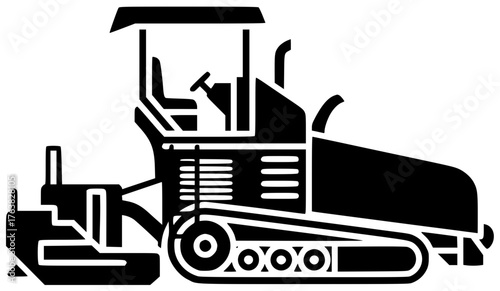construction illustration equipment silhouette road logo work icon asphalt outline industry industrial machine vehicle repair machinery transportation heavy paving shape gravel vector graphic backgrou