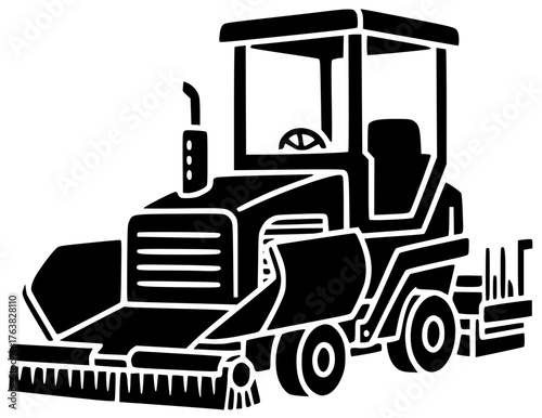 construction illustration equipment silhouette road logo work icon asphalt outline industry industrial machine vehicle repair machinery transportation heavy paving shape gravel vector graphic backgrou