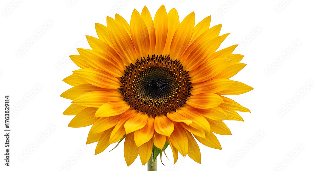 Fototapeta premium Bright sunflower with detailed petals