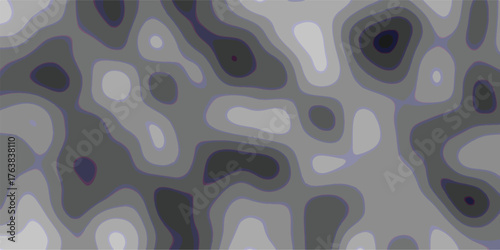 Abstract topographic contour map pattern with varying shades of gray and subtle purple outlines creating a textured and organic background design