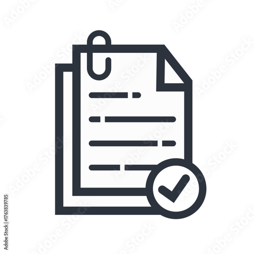Vector Editable stroke.linear style sign for use web design,logo.Symbol illustration. attachment icon. 