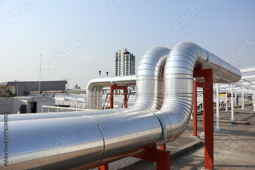 Cooling Water Pipe with Shiny Aluminium Jacket