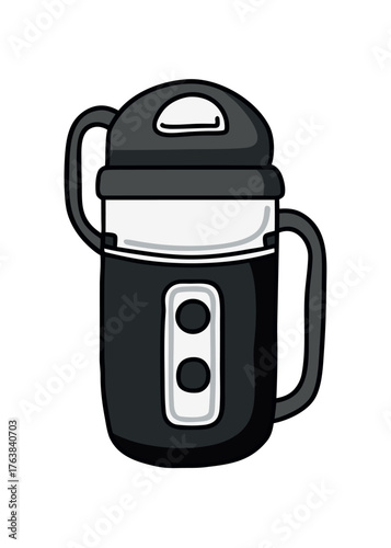 Streamlined Hydration: A sleek, modern hydration device, designed for optimal liquid preservation and effortless portability.